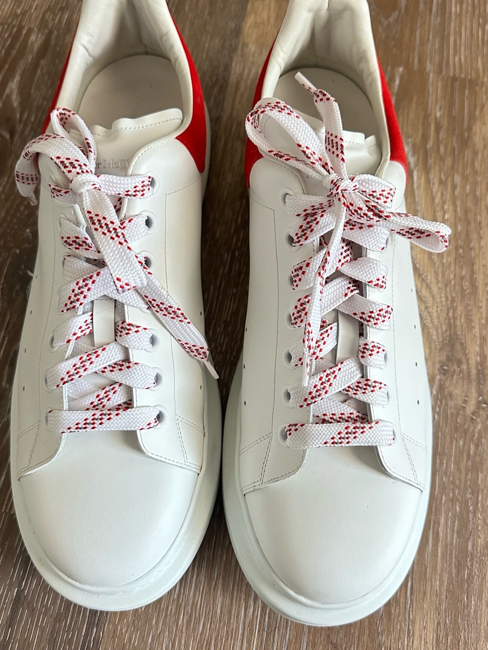 Alexander McQueen White Sneaker with Red Trim - Picture 5 of 14